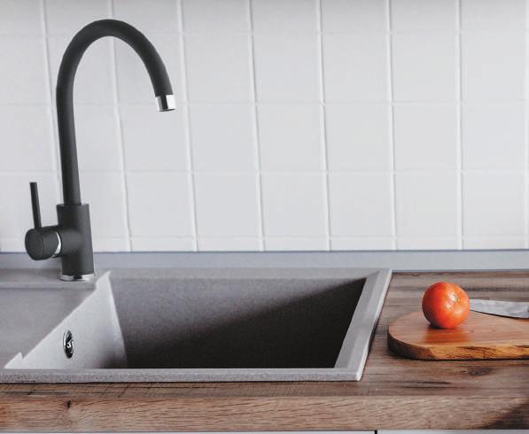KGS A 460 1B1D GRAPHITE automatyczny odwracalny Odporność zabrudzenia Montaż nablatowy Wymiary: 60x0 cm KGS A 460 1B1D BLACK METALLIC