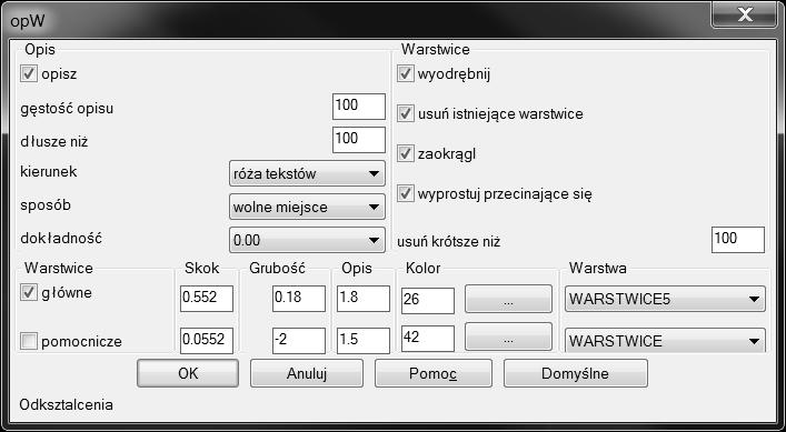 Rysunek 1. Opisywanie izolinii w programie Geolisp Figure 1.