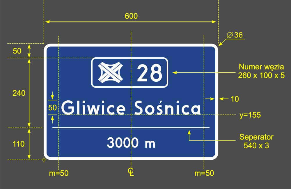 Wzór 1A Węzeł autostrady z