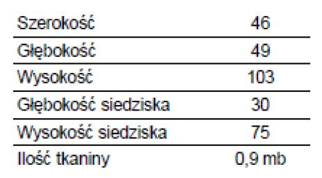 Podstawa stelaża w kształcie kwadratu o bokach min 42 x 42 cm. Elementy pionowe spawane pod kątem 75-80 o powinny być pochylone od narożników podstawy do wewnątrz blatu.