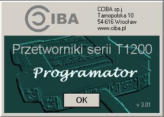 PRZETWORNIKI SERII T1200 Instrukcja CCIBA sp.j. 54-616 Wrocław, ul.