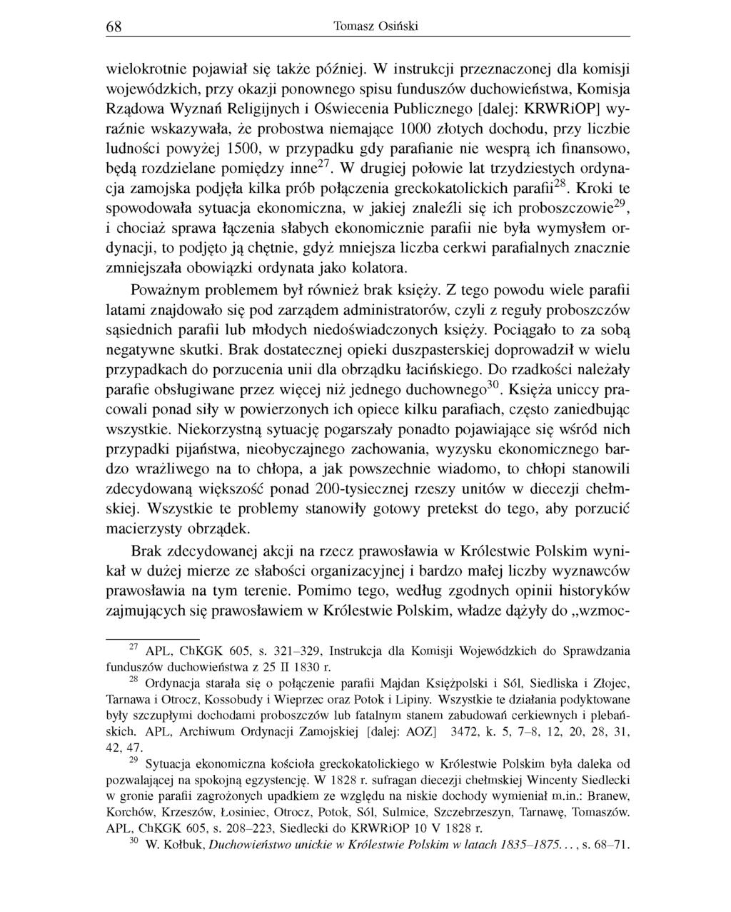68 Tomasz Osiński wielokrotnie pojawiał się także później.