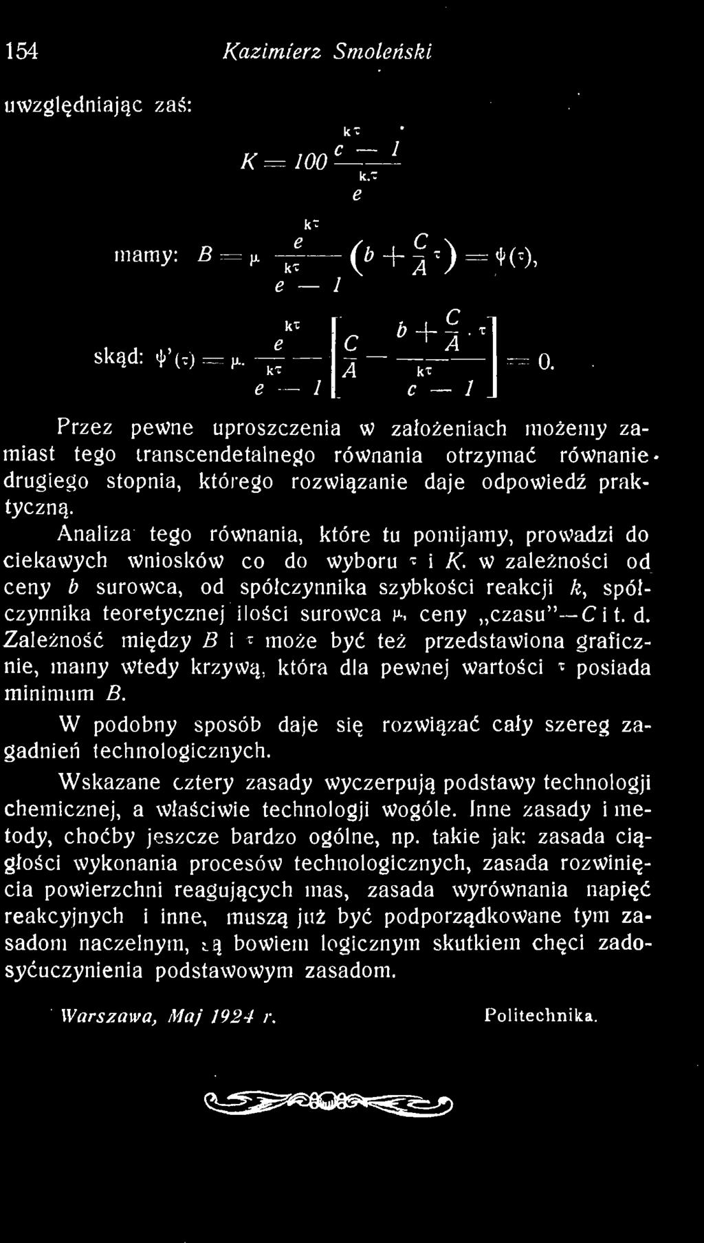 właściwie technologji wogóle.