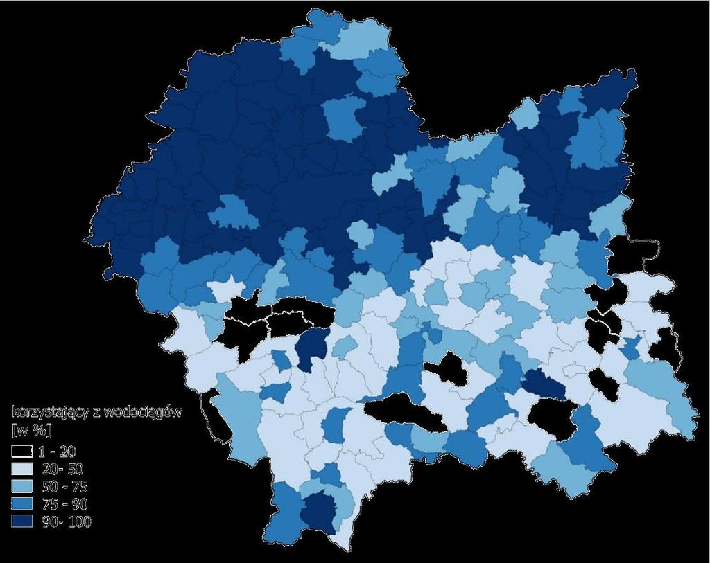 Stan wód i gospodarka wodna Udział korzystających