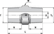 HM-P122HCN-06-SS 28,4 9,6 HM-P122HR-06-SS 36,3 14,2 11/16 3/8 HM-P113H-06-SS-3 76,2 9,6 11/16 - - - - - - - 3/8 HM-P113H-06-SS-4 101,6 9,6 11/16 - - - - - - - 1/2 HM-P113H-08-SS-2 50,8 11,9 7/8