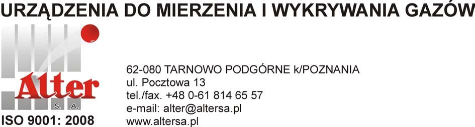 System monitorowania gazów MSMR-16 INSTRUKCJA OBSŁUGI I MONTAŻU!!!UWAGA!