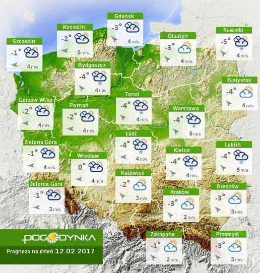 Prognoza pogody dla Polski na dziś Prognoza pogody dla