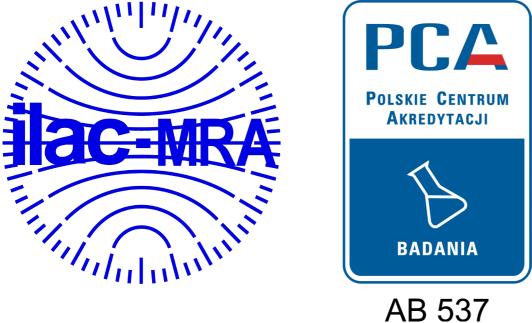 WOJEWÓDZKA STACJA SANITARNO-EPIDEMIOLOGICZNA W WARSZAWIE DZIAŁ LABORATORYJNY 00-875 Warszawa, ul. Żelazna 79 tel. 620-90-01, tel.