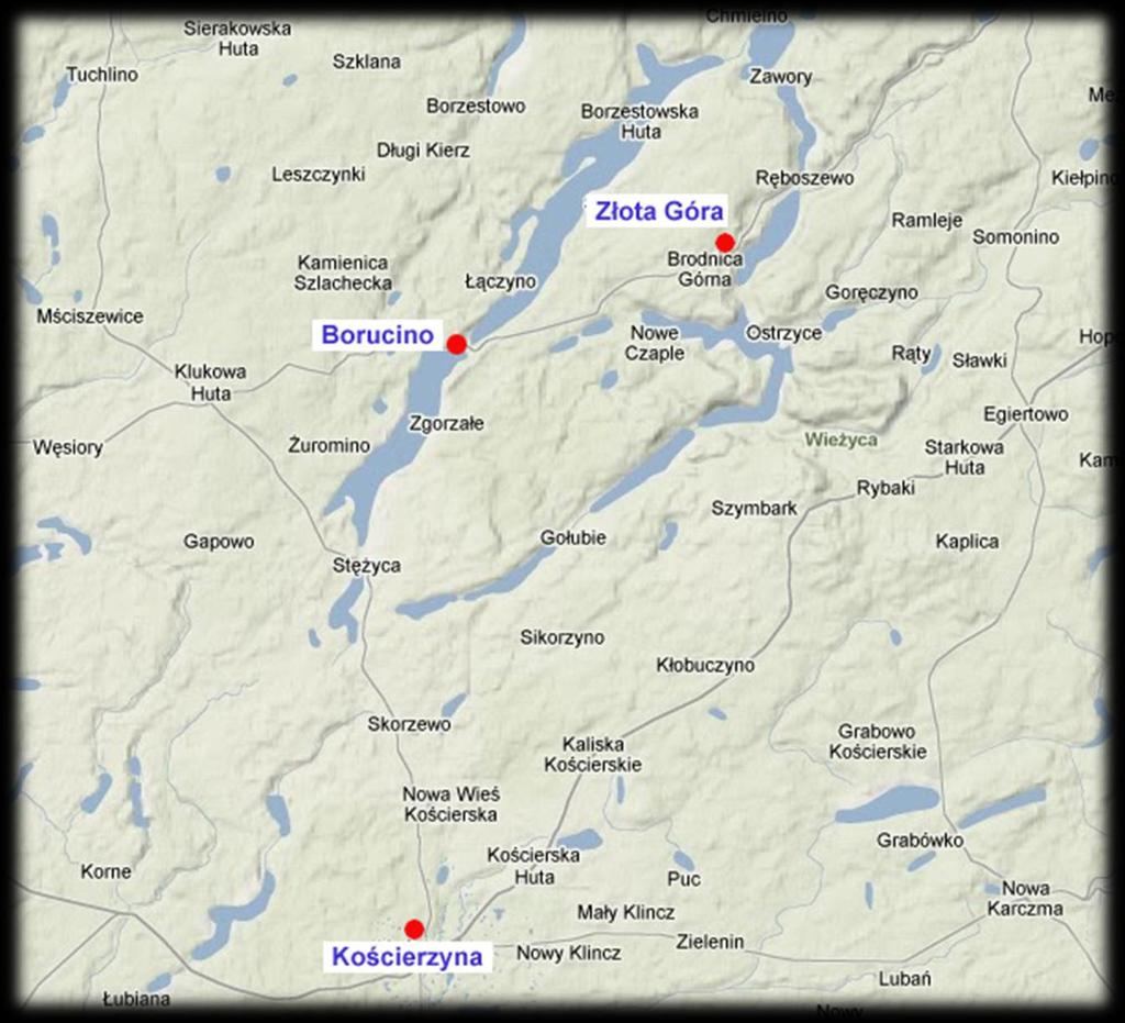 Rozmieszczenie stacji meteorologicznych szerokośd geogr. długośd geogr. wysokośd n.p.m. właściciel stacji 54 15 N 17 59 E 163 m UG KOŚCIERZYNA szerokośd geogr. długośd geogr. wysokośd n.p.m. właściciel stacji 54 08 N 17 58 E 190 m IMGW (Złota Góra) szerokośd geogr.