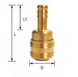 Szybkozłącza NW 7,2 gwint wewnętrzny Ciśnienie robocze : max 35 Temperatura pracy [ C]: -20 C 100 C Materiał korpusu: Mosiądz Materiał sprężyny: Stal nierdzewna (AISI 302)