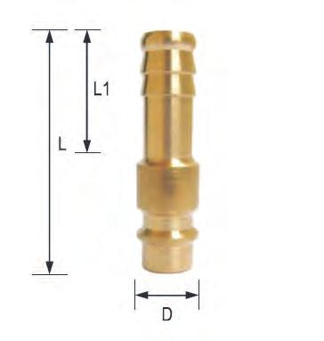 32 9 1 K26 GW12 1/2"wew 24 11,9 34 11 1 Króćce NW 7,2, do węża Ciśnienie robocze : max 35 Temperatura pracy [ C]: -20 C 100 C Materiał korpusu: mosiądz Materiał sprężyny: