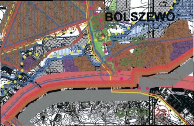 ZMIANA MIEJSCOWEGO PLANU ZAGOSPODAROWANIA PRZESTRZENNEGO DLA FRAGMENTU BOLSZEWA ORAZ FRAGMENTU KĄPINA W GMINIE WEJHEROWO 0 10 20 30 40 50 100m Rysunek planu - skala 1:1000 Załącznik nr 1 - arkusz A