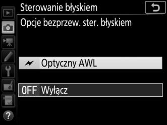 Opcje bezprzew. ster. błyskiem Dostosuj ustawienia dla jednoczesnego bezprzewodowego sterowania wieloma zdalnymi lampami błyskowymi.