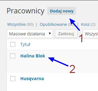 VI. Pracownicy Dodawanie i edycja pracowników 1.