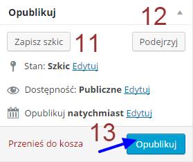 3. Jeśli Twoja strona działa w kilku wersjach językowych, wybierz odpowiedni język. 4. Wpisz tytuł strony. 5. Jeśli strona nie wyświetla postów, tylko treść statyczną wpisz jej treść. 6.