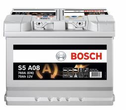 S5 AGM Stosowane w markach: BMW, Mercedes, Skoda, Porsche, VW Nr Bosch Ah Zastosowania - przykłady 0092S5A130 95 BMW 320i [E90] 2007, Mercedes E200CDI [W211], Porsche Panamera 0092S5A080 70 VW Golf