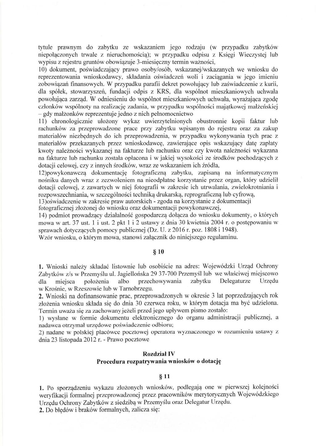 tytule prawnym do zabytku ze wskazaniem jego rodzaju (w przypadku zabytków trwale z w przypadku odpisu z Wieczystej lub wypisu z rejestru gruntów termin l O) dokument, prawo osoby/osób,