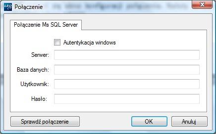 do serwera SQL (nie mylić z loginem i hasłem do Subiekta, zazwyczaj login jest sa, a hasło jest puste lub #InsERT# ) Po