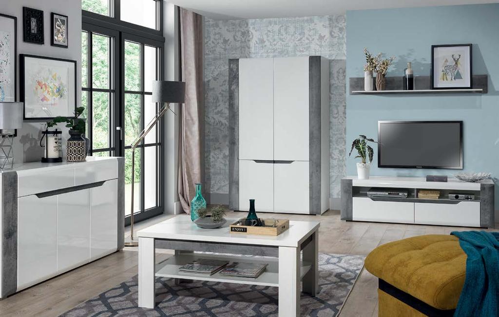 kolor korpusu: biały / beton, materiał: