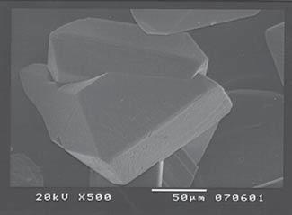 Charakterystyka granulometryczna FX-7 krystalizowanego z DMS Fig. 12. Particle size distribution of 1,1-diamine-2,2-dinitroethylene crystals after crystallization from dimethylsulfoxide Rys. 13.