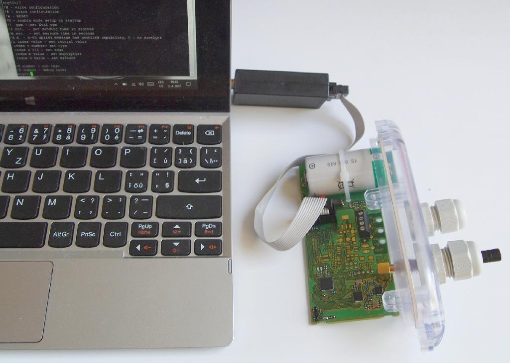 Obr. 4: Konfigurace modulu přes USB port počítače 3.1.