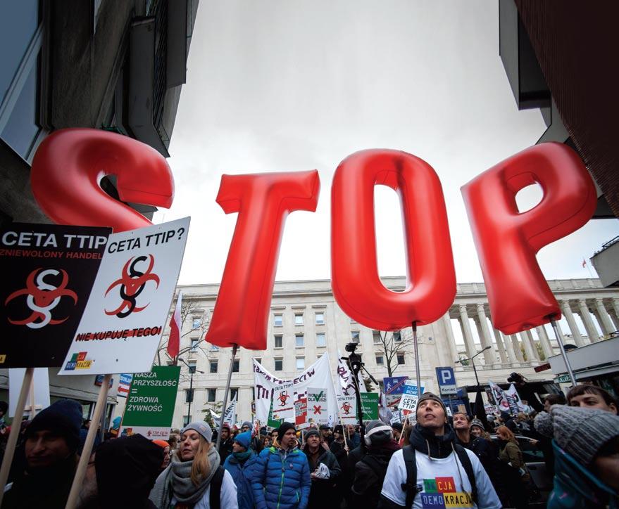 Demonstracja STOP CETA Mimo protestów Obywateli rząd podpisał umowę CETA.