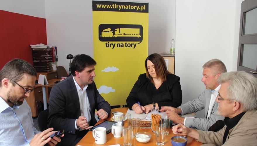Spotkanie w siedzibie INSPRO z przedstawicielami PKP S.A. i PKP CARGO ws. idei tiry na tory TIRY NA TORY 1.