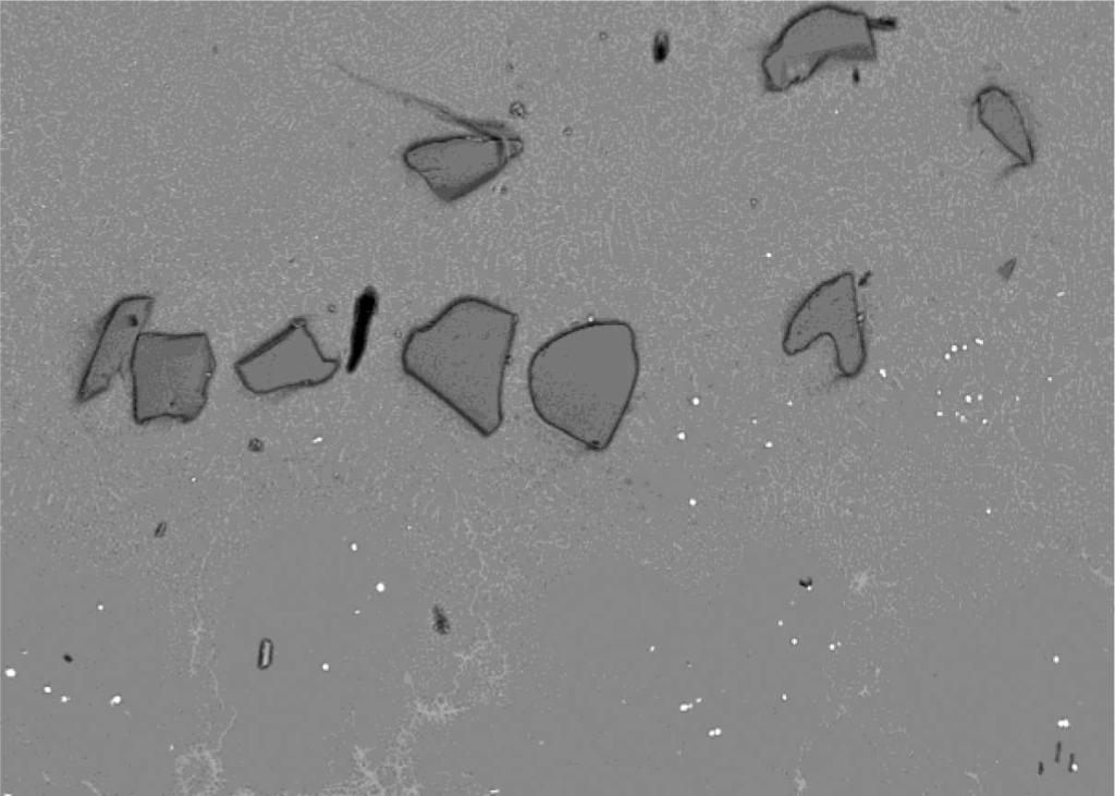 1723 Fig. 17. Surface layer of the AZ61 alloyed with SiC particles, scan rate: 0.5 m/min, laser power: 1.5 kw, mag.