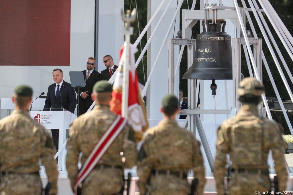 "Jak powiedział wtedy pan prezydent (Trump), historia Polski jest historią narodu, który nigdy nie utracił nadziei, który nigdy nie dał się złamać, który nigdy nie zapomniał kim jest.