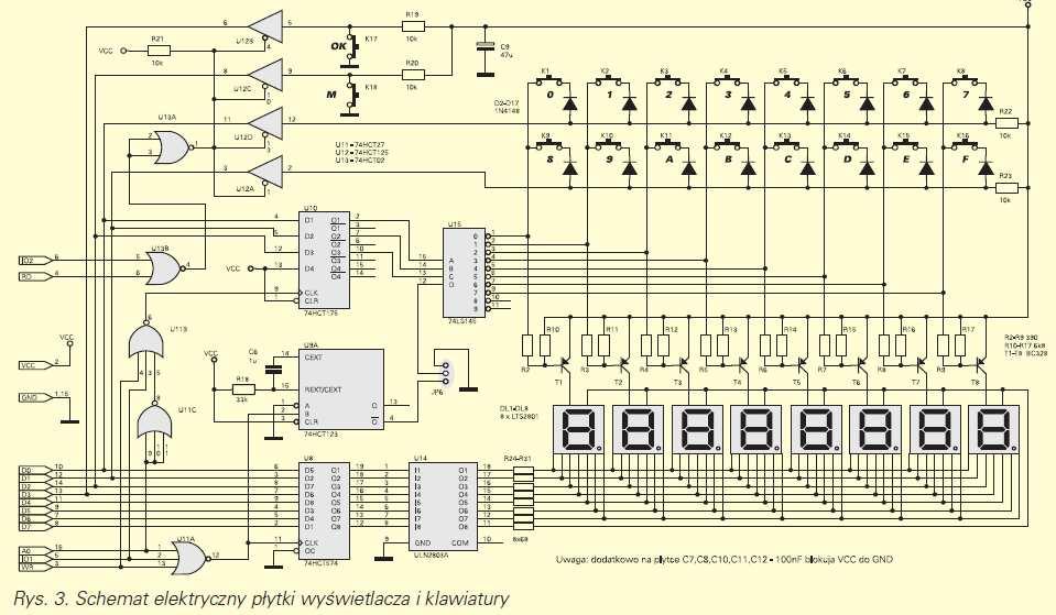A15,A14, adres aktywne A13 wyjście ------------------------------------------------------------------ 0, 0, 0 0000h...1FFFh Y0 0, 0, 1 2000h...3FFFh Y1 0, 1, 0 4000h...5FFFh Y2 0, 1, 1 6000h.