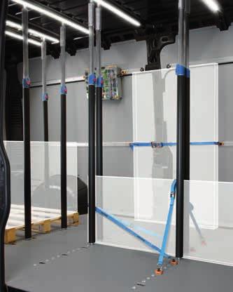 21 Innowacyjny system zabezpieczania ładunku to kombinacja podłóg, obudów panelowych, punktów mocowania, pasów i drążków teleskopowy.