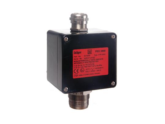 3000 D-11158-2011 Transmiter Dräger PEX 3000 wykrywa palne gazy i pary w stężeniach nieprzekraczających ich dolnej granicy wybuchowości (100% DGW) W ten