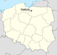 POŁOŻENIE NIERUCHOMOŚCI Nieruchomość położona w miejscowości Małdyty gm.