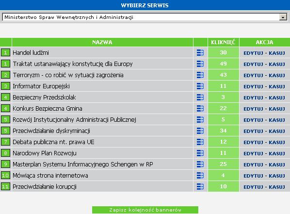gdy w ustawieniach zaznaczymy funkcję Wyświetlaj losowo, jeśli ta funkcja zostanie odznaczona to wszystkie bannery będą