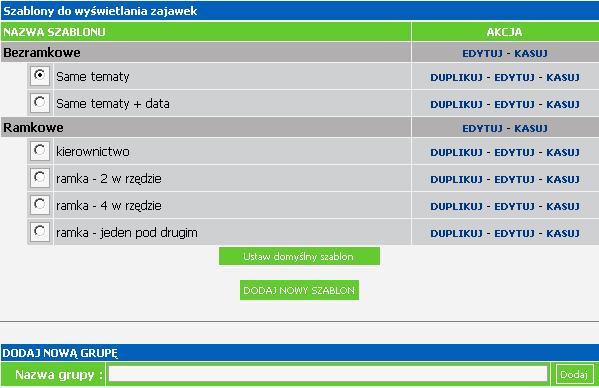 Szablony strony głównej Szablony styli CSS 3.1.