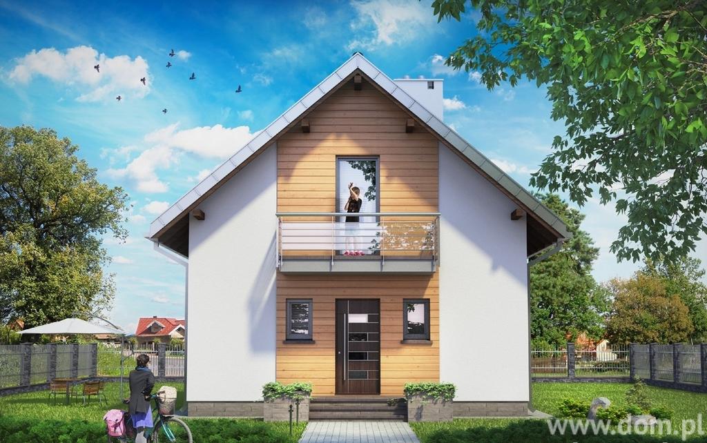 Projekt domu AN KRASNAL CE (DOM AO10-85) Coraz większym zainteresowaniem cieszą się także nowoczesne projekty domów piętrowych na wąską działkę, szczególnie te z płaskim dachem.