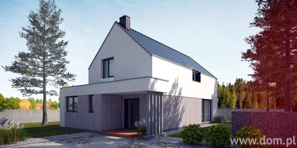 Projekt domu HM Amoenus II CE (DOM MA2-40) Projekty domów z garażem na wąską działkę Właściciele wąskich działek nie mają często możliwości postawienia garażu wolnostojącego. Dla nich Pracownia DOM.