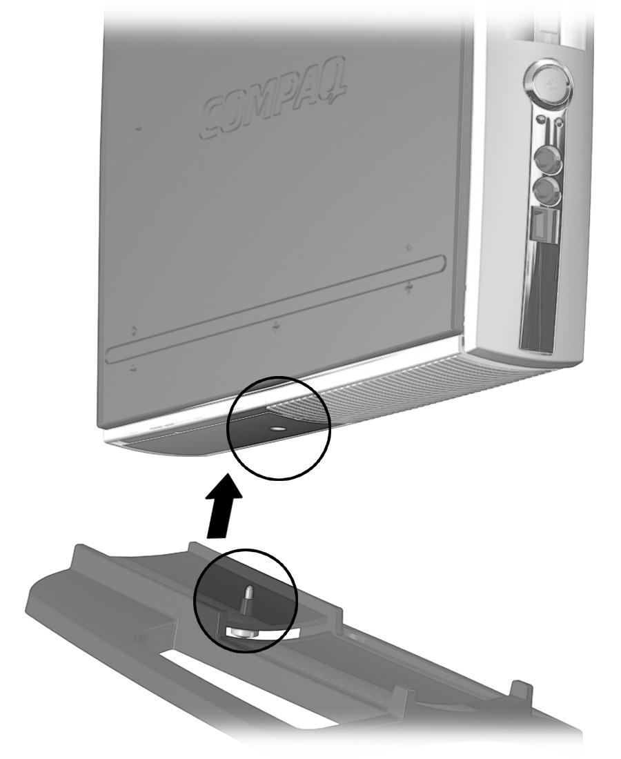 Szybka instalacja Wybieranie konfiguracji typu Minitower lub Desktop Komputer osobisty Compaq Evo D500 Ultra-Slim Desktop może być używany w konfiguracji typu Minitower lub Desktop.