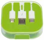 Kabel ładujący 3-w-1 RECHARGER ładuje urządzenia elektroniczne, posiada 2 złącza: USB Type-C i połączone Micro-USB / 5-pin