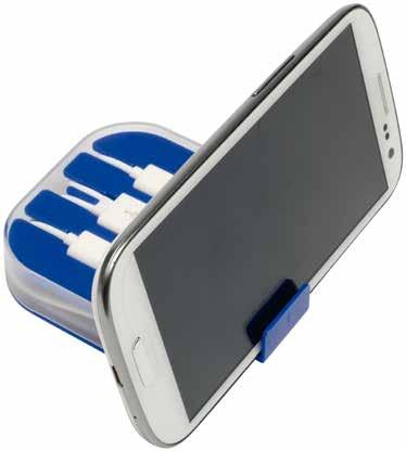 Ładowarka USB z adapterem DATA przeznaczona do ładowania urządzeń elektronicznych oraz do przesyłania danych, wyposażona w kabel