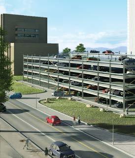 Duże rozpiętości umożliwiają optymalne wykorzystanie przestrzeni oraz większy komfort dla kierowców. Parking wydaje się optycznie większy, jaśniejszy i otwarty.
