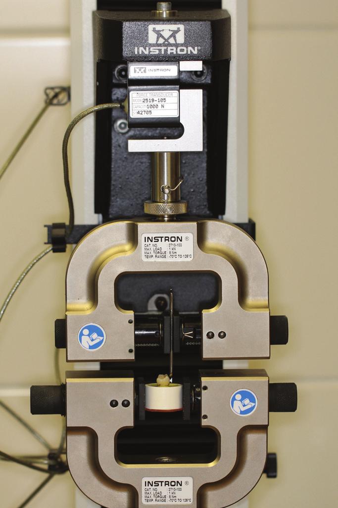 J Stoma 2016; 69, 6 Gibas-Stanek M., Williams S., Ryniewicz W.I., Loster B.W. Fig. 5. Shear bond testing. Badanie siły ścinającej. Fig. 4.