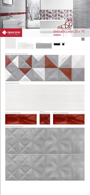 Trade Marketing Support Store materials Standard of panels Bathroom Delicate Lines DELICATE LINES multicolour