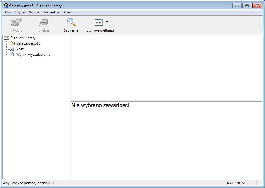 7 Jak korzystać z aplikacji P-touch Library (tylko system Windows) 7 P-touch Library 7 Program ten pozwala na zarządzanie i drukowanie szablonów z aplikacji P-touch Editor.