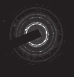 electron diffraction pattern on periodic objects in composite layer a) b) Rys. 5.