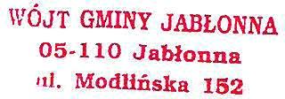 WÓJT GMINY JABLONNA 05-110 Jabłonna ul. MOdlińska 152 W.0050.160.2017 Zar.lądzenie Nr 160/2017 Wójta Gminy Jabłonna z dnia 03 listopada 2017 r.
