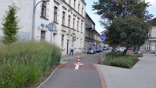 2) Wstawienie drewnianych słupków lub posadzenie krzewów / żywopłotu wzdłuż zieleńca ulicy Monte Cassino, na wysokości działki przekształconej w dziki parking, aby kierowców nie kusiła możliwość