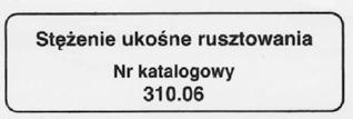 plakietki przyklejanej na poszczególnych