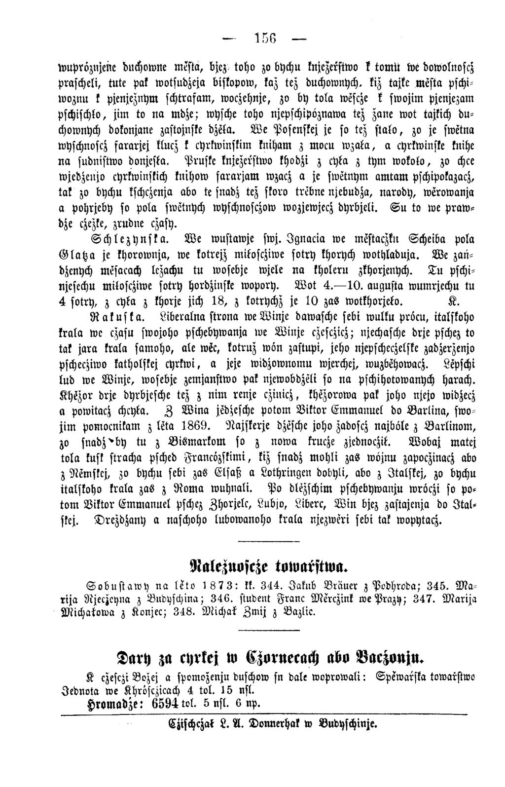 156 wupröznjene duchvwne m efta, bjez toho zo bychu knjezerstwo k tomu foe dowolnoscz prascheli, tute pak wotsudzeja biskopow, kaz tez duchownych.