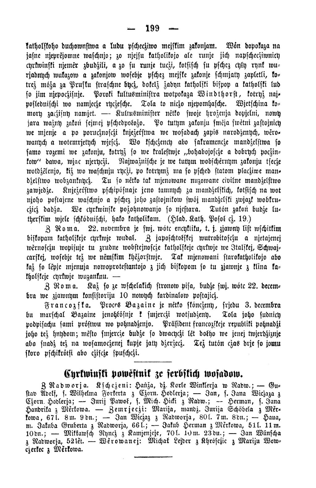 199 katholskoho duchownstwa a lu d u pschecziwo mejskim zakonjam.